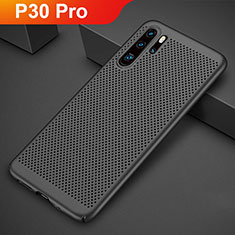 Handyhülle Hülle Kunststoff Schutzhülle Punkte Loch Tasche für Huawei P30 Pro New Edition Schwarz