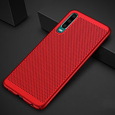Handyhülle Hülle Kunststoff Schutzhülle Punkte Loch Tasche für Huawei P30 Rot