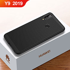 Handyhülle Hülle Kunststoff Schutzhülle Punkte Loch Tasche für Huawei Y9 (2019) Schwarz
