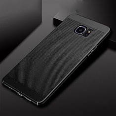 Handyhülle Hülle Kunststoff Schutzhülle Punkte Loch Tasche für Samsung Galaxy S7 Edge G935F Schwarz