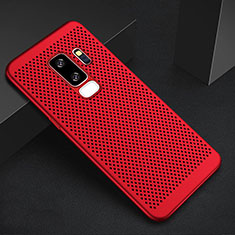 Handyhülle Hülle Kunststoff Schutzhülle Punkte Loch Tasche für Samsung Galaxy S9 Plus Rot