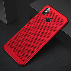 Handyhülle Hülle Kunststoff Schutzhülle Punkte Loch Tasche für Xiaomi Mi 8 Rot