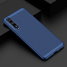 Handyhülle Hülle Kunststoff Schutzhülle Punkte Loch Tasche W01 für Samsung Galaxy A70 Blau