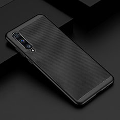 Handyhülle Hülle Kunststoff Schutzhülle Punkte Loch Tasche W01 für Samsung Galaxy A70 Schwarz