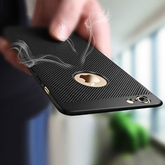 Handyhülle Hülle Kunststoff Schutzhülle Punkte Loch W01 für Apple iPhone 6 Schwarz
