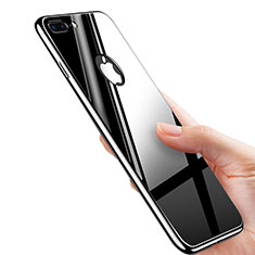 Handyhülle Hülle Kunststoff Schutzhülle Spiegel M01 für Apple iPhone 8 Plus Schwarz