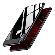 Handyhülle Hülle Kunststoff Schutzhülle Spiegel M01 für Apple iPhone X Schwarz
