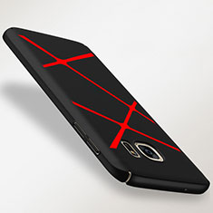 Handyhülle Hülle Kunststoff Schutzhülle Tasche Line für Samsung Galaxy S7 G930F G930FD Rot