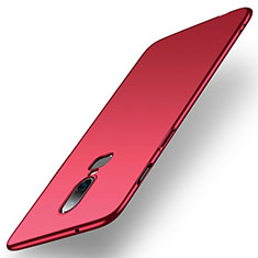 Handyhülle Hülle Kunststoff Schutzhülle Tasche Matt M01 für OnePlus 6 Rot