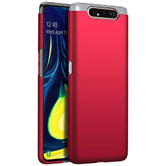 Handyhülle Hülle Kunststoff Schutzhülle Tasche Matt M01 für Samsung Galaxy A80 Rot