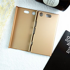 Handyhülle Hülle Kunststoff Schutzhülle Tasche Matt M01 für Sony Xperia XZ1 Compact Gold