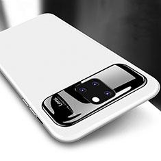 Handyhülle Hülle Kunststoff Schutzhülle Tasche Matt M02 für Huawei Mate 20 Pro Weiß