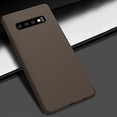 Handyhülle Hülle Kunststoff Schutzhülle Tasche Matt M02 für Samsung Galaxy S10 5G Braun