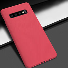 Handyhülle Hülle Kunststoff Schutzhülle Tasche Matt M02 für Samsung Galaxy S10 Rot