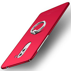 Handyhülle Hülle Kunststoff Schutzhülle Tasche Matt mit Fingerring Ständer A01 für Huawei Honor 6X Rot