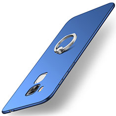 Handyhülle Hülle Kunststoff Schutzhülle Tasche Matt mit Fingerring Ständer A01 für Huawei Nova Plus Blau