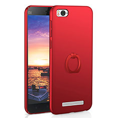 Handyhülle Hülle Kunststoff Schutzhülle Tasche Matt mit Fingerring Ständer A01 für Xiaomi Mi 4C Rot