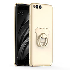 Handyhülle Hülle Kunststoff Schutzhülle Tasche Matt mit Fingerring Ständer A01 für Xiaomi Mi 6 Gold