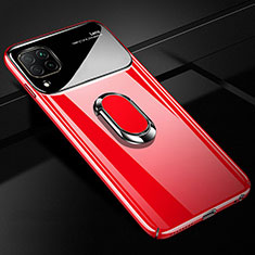 Handyhülle Hülle Kunststoff Schutzhülle Tasche Matt mit Magnetisch Fingerring Ständer A01 für Huawei Nova 6 SE Rot