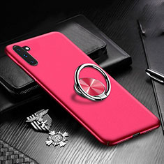 Handyhülle Hülle Kunststoff Schutzhülle Tasche Matt mit Magnetisch Fingerring Ständer A01 für Samsung Galaxy Note 10 5G Rot