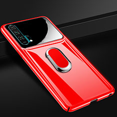 Handyhülle Hülle Kunststoff Schutzhülle Tasche Matt mit Magnetisch Fingerring Ständer P01 für Huawei Honor 20 Pro Rot