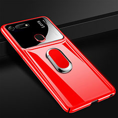 Handyhülle Hülle Kunststoff Schutzhülle Tasche Matt mit Magnetisch Fingerring Ständer P02 für Huawei Honor View 20 Rot