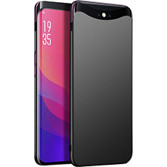 Handyhülle Hülle Kunststoff Schutzhülle Tasche Matt P01 für Oppo Find X Schwarz