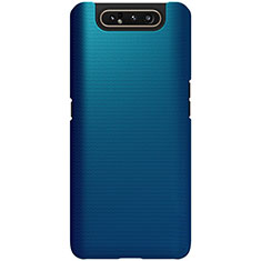 Handyhülle Hülle Kunststoff Schutzhülle Tasche Matt P01 für Samsung Galaxy A80 Blau
