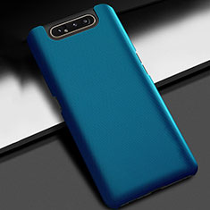 Handyhülle Hülle Kunststoff Schutzhülle Tasche Matt P02 für Samsung Galaxy A80 Blau