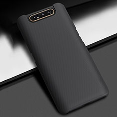 Handyhülle Hülle Kunststoff Schutzhülle Tasche Matt P02 für Samsung Galaxy A80 Schwarz