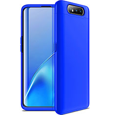 Handyhülle Hülle Kunststoff Schutzhülle Tasche Matt Vorder und Rückseite 360 Grad C01 für Samsung Galaxy A80 Blau