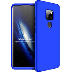 Handyhülle Hülle Kunststoff Schutzhülle Tasche Matt Vorder und Rückseite 360 Grad F01 für Huawei Mate 20 Blau