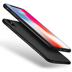 Handyhülle Hülle Kunststoff Schutzhülle Tasche Matt Vorder und Rückseite 360 Grad für Apple iPhone X Schwarz