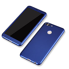 Handyhülle Hülle Kunststoff Schutzhülle Tasche Matt Vorder und Rückseite 360 Grad für Huawei Enjoy 7S Blau