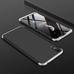 Handyhülle Hülle Kunststoff Schutzhülle Tasche Matt Vorder und Rückseite 360 Grad für Huawei Enjoy 9 Silber