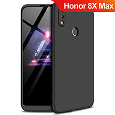 Handyhülle Hülle Kunststoff Schutzhülle Tasche Matt Vorder und Rückseite 360 Grad für Huawei Honor 8X Max Schwarz