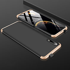 Handyhülle Hülle Kunststoff Schutzhülle Tasche Matt Vorder und Rückseite 360 Grad für Huawei Honor 9X Gold und Schwarz