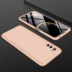 Handyhülle Hülle Kunststoff Schutzhülle Tasche Matt Vorder und Rückseite 360 Grad für Huawei Honor V30 5G Gold