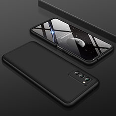 Handyhülle Hülle Kunststoff Schutzhülle Tasche Matt Vorder und Rückseite 360 Grad für Huawei Honor View 30 5G Schwarz