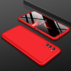 Handyhülle Hülle Kunststoff Schutzhülle Tasche Matt Vorder und Rückseite 360 Grad für Huawei Honor View 30 Pro 5G Rot