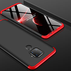 Handyhülle Hülle Kunststoff Schutzhülle Tasche Matt Vorder und Rückseite 360 Grad für Huawei Mate 30 Lite Rot und Schwarz