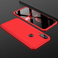Handyhülle Hülle Kunststoff Schutzhülle Tasche Matt Vorder und Rückseite 360 Grad für Huawei Nova 3e Rot