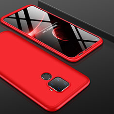 Handyhülle Hülle Kunststoff Schutzhülle Tasche Matt Vorder und Rückseite 360 Grad für Huawei Nova 5z Rot