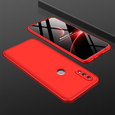 Handyhülle Hülle Kunststoff Schutzhülle Tasche Matt Vorder und Rückseite 360 Grad für Huawei P Smart (2019) Rot