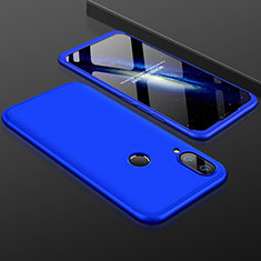 Handyhülle Hülle Kunststoff Schutzhülle Tasche Matt Vorder und Rückseite 360 Grad für Huawei P Smart+ Plus Blau