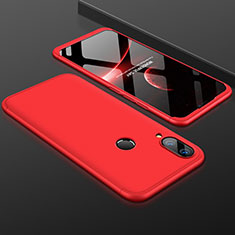 Handyhülle Hülle Kunststoff Schutzhülle Tasche Matt Vorder und Rückseite 360 Grad für Huawei P Smart+ Plus Rot