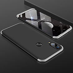 Handyhülle Hülle Kunststoff Schutzhülle Tasche Matt Vorder und Rückseite 360 Grad für Huawei P Smart+ Plus Silber
