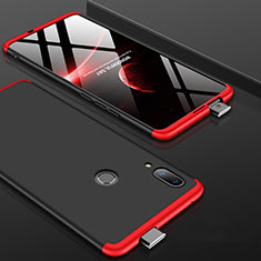 Handyhülle Hülle Kunststoff Schutzhülle Tasche Matt Vorder und Rückseite 360 Grad für Huawei P Smart Z Rot und Schwarz
