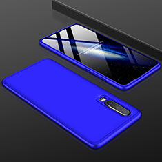 Handyhülle Hülle Kunststoff Schutzhülle Tasche Matt Vorder und Rückseite 360 Grad für Huawei P30 Blau