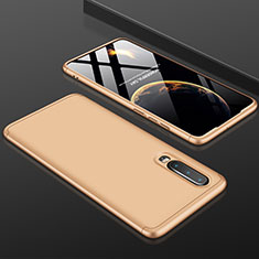 Handyhülle Hülle Kunststoff Schutzhülle Tasche Matt Vorder und Rückseite 360 Grad für Huawei P30 Gold